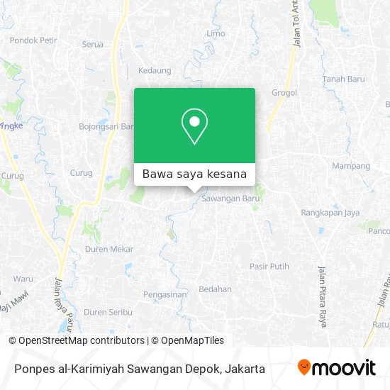 Peta Ponpes al-Karimiyah Sawangan Depok