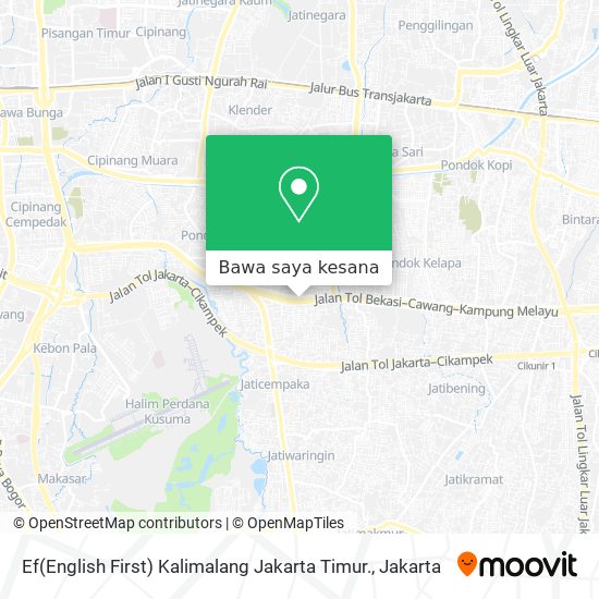 Peta Ef(English First) Kalimalang Jakarta Timur.
