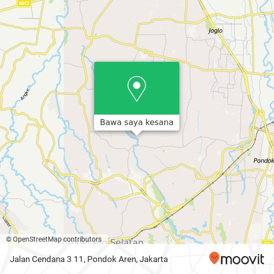 Peta Jalan Cendana 3 11, Pondok Aren