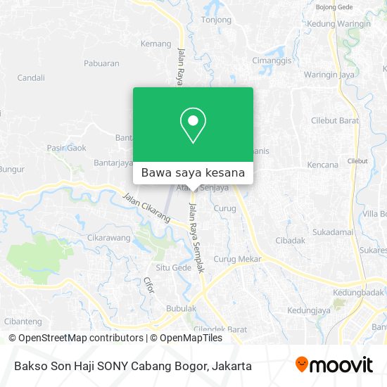 Peta Bakso Son Haji SONY Cabang Bogor