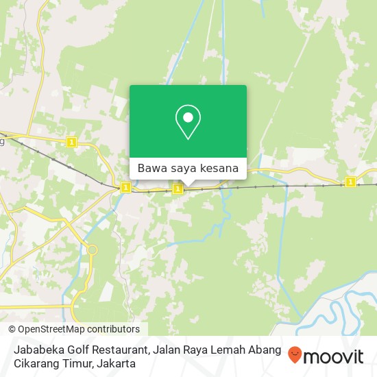 Peta Jababeka Golf Restaurant, Jalan Raya Lemah Abang Cikarang Timur