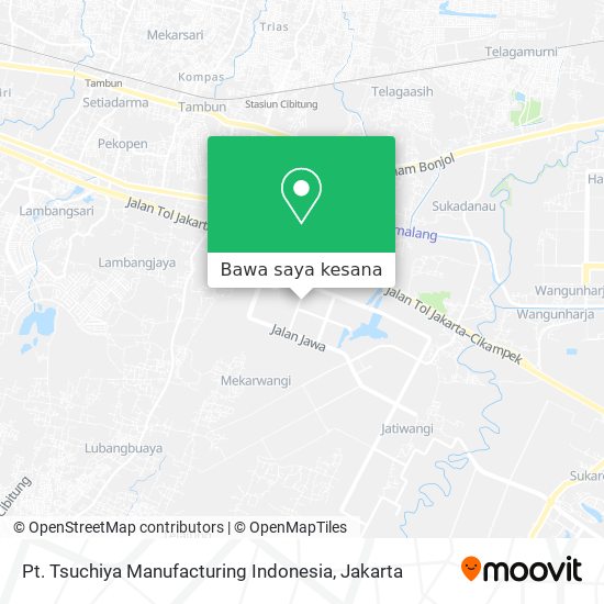 Peta Pt. Tsuchiya Manufacturing Indonesia