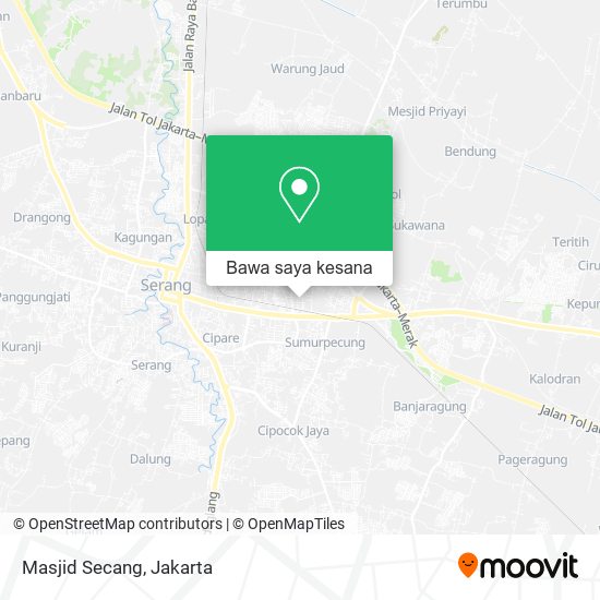 Peta Masjid Secang, Serang
