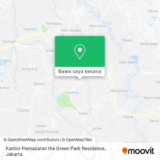 Peta Kantor Pemasaran the Green Park Residence