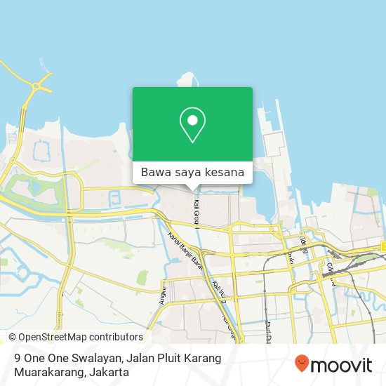 Peta 9 One One Swalayan, Jalan Pluit Karang Muarakarang