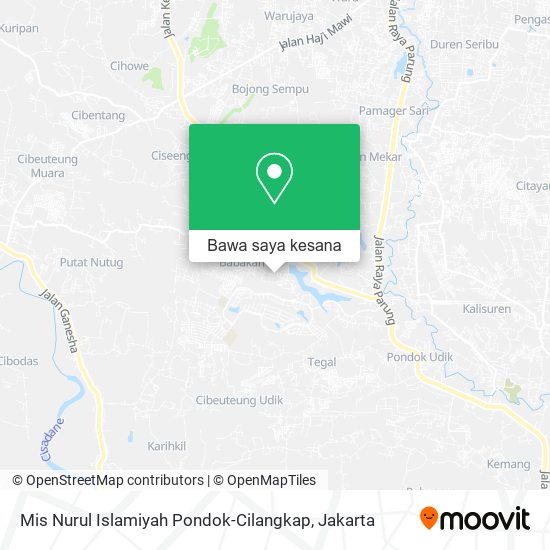 Peta Mis Nurul Islamiyah Pondok-Cilangkap