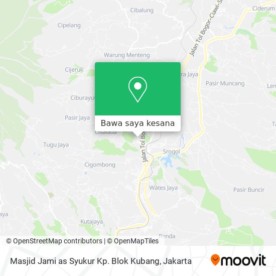 Peta Masjid Jami as Syukur Kp. Blok Kubang