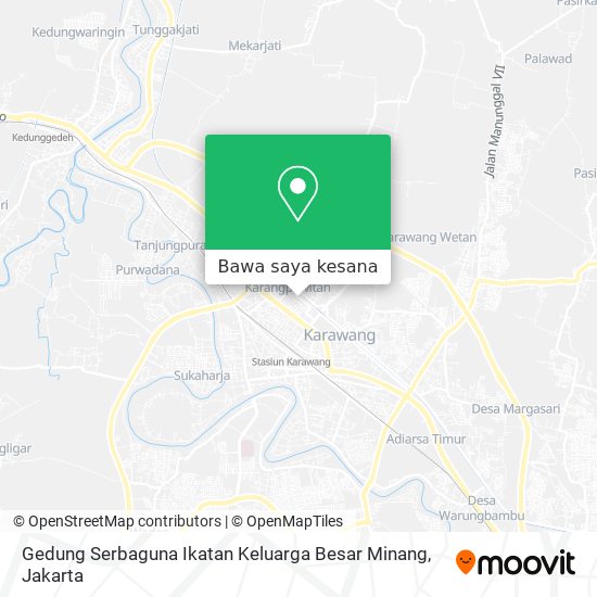 Peta Gedung Serbaguna Ikatan Keluarga Besar Minang