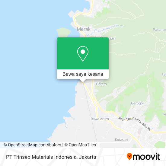 Peta PT Trinseo Materials Indonesia, Jalan Raya Merak