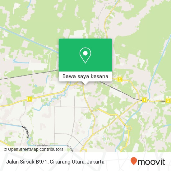 Peta Jalan Sirsak B9 / 1, Cikarang Utara