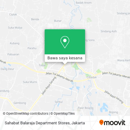 Peta Sahabat Balaraja Department Stores