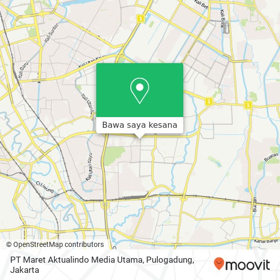 Peta PT Maret Aktualindo Media Utama, Pulogadung