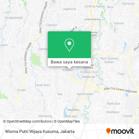 Peta Wisma Putri Wijaya Kusuma