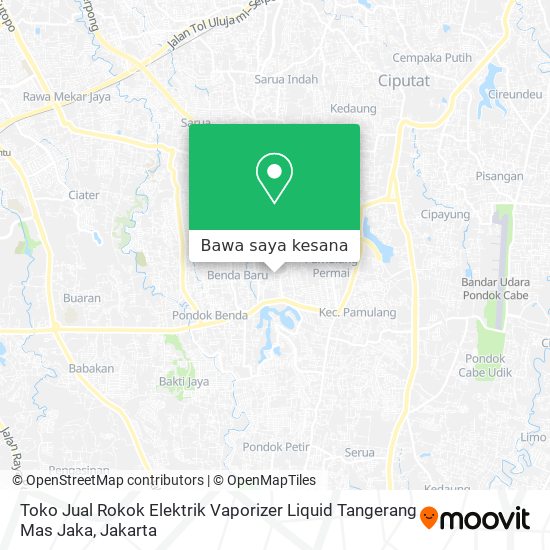 Peta Toko Jual Rokok Elektrik Vaporizer Liquid Tangerang Mas Jaka