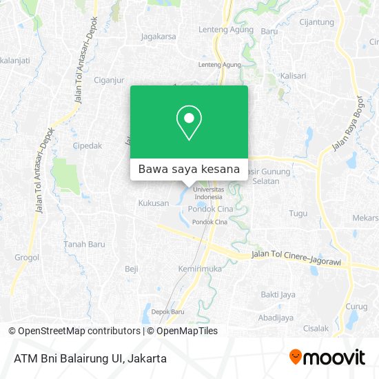 Peta ATM Bni Balairung UI
