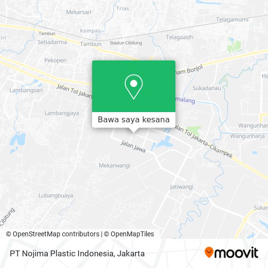 Peta PT Nojima Plastic Indonesia