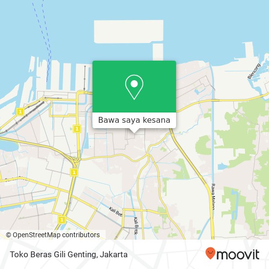 Peta Toko Beras Gili Genting, Jalan Mahoni