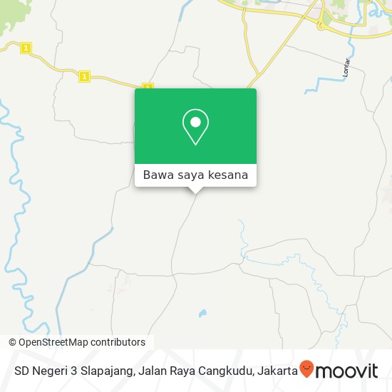 Peta SD Negeri 3 Slapajang, Jalan Raya Cangkudu