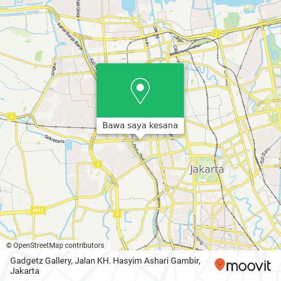 Peta Gadgetz Gallery, Jalan KH. Hasyim Ashari Gambir