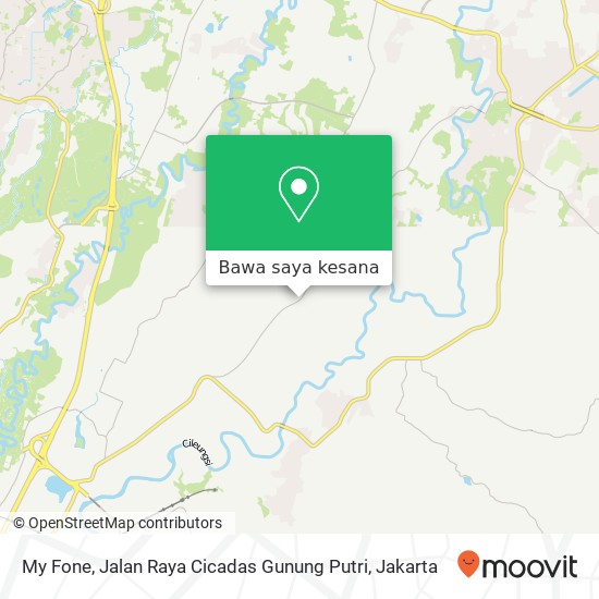 Peta My Fone, Jalan Raya Cicadas Gunung Putri