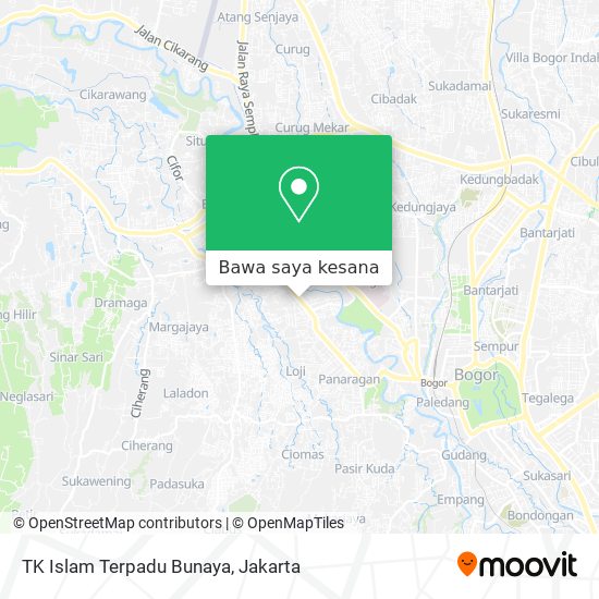 Peta TK Islam Terpadu Bunaya