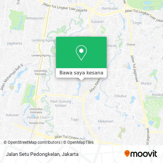 Peta Jalan Setu Pedongkelan