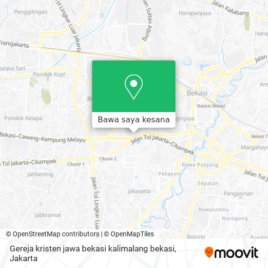 Peta Gereja kristen jawa bekasi kalimalang bekasi