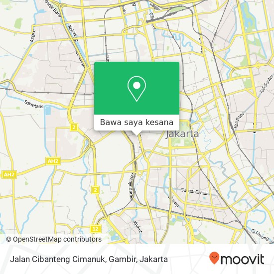 Peta Jalan Cibanteng Cimanuk, Gambir