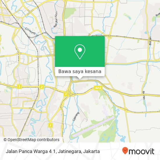 Peta Jalan Panca Warga 4 1, Jatinegara