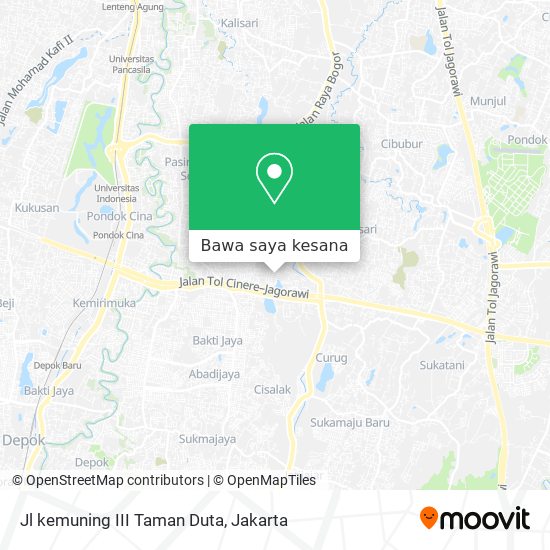 Peta Jl kemuning III Taman Duta
