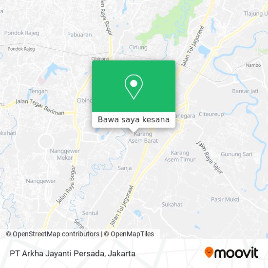 Peta PT Arkha Jayanti Persada