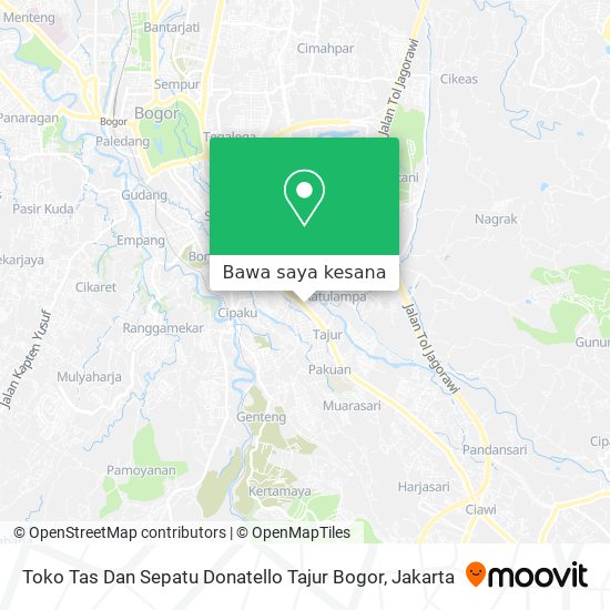 Peta Toko Tas Dan Sepatu Donatello Tajur Bogor