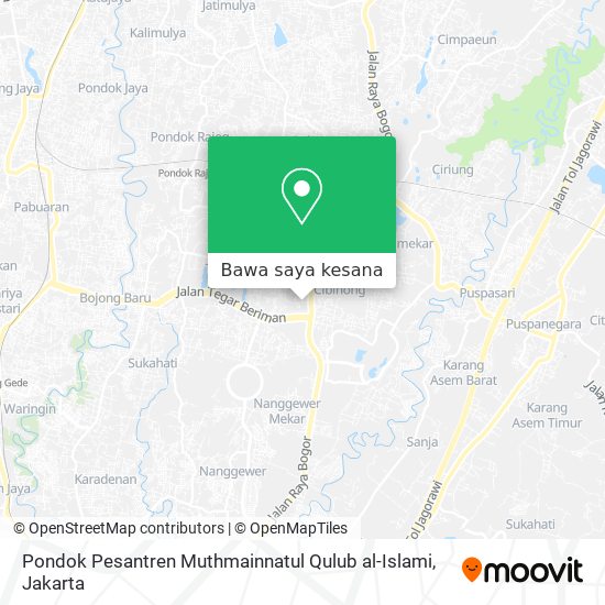 Peta Pondok Pesantren Muthmainnatul Qulub al-Islami