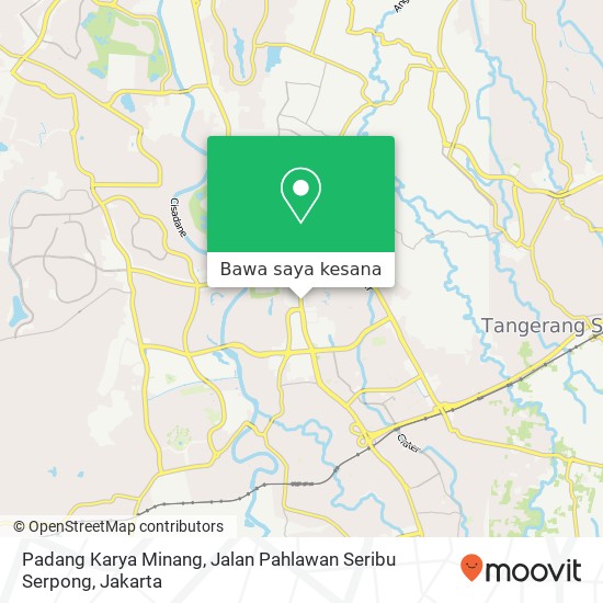 Peta Padang Karya Minang, Jalan Pahlawan Seribu Serpong