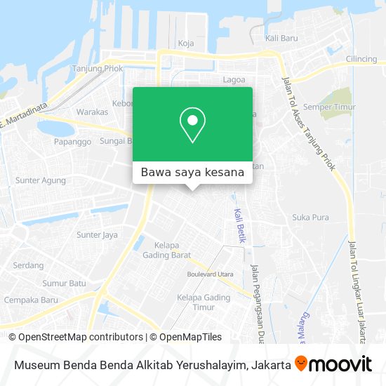 Peta Museum Benda Benda Alkitab Yerushalayim