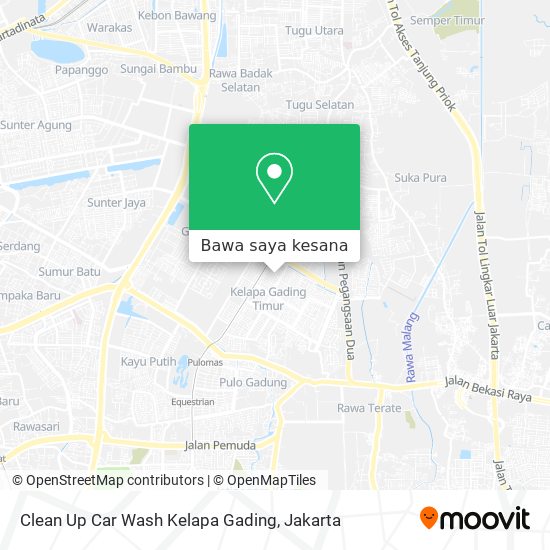 Peta Clean Up Car Wash Kelapa Gading