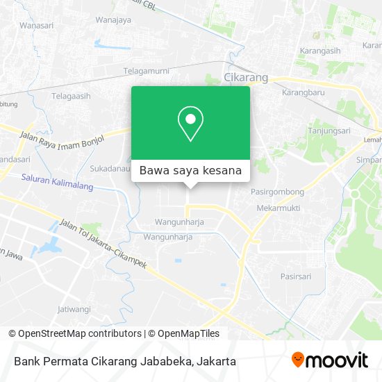 Peta Bank Permata Cikarang Jababeka