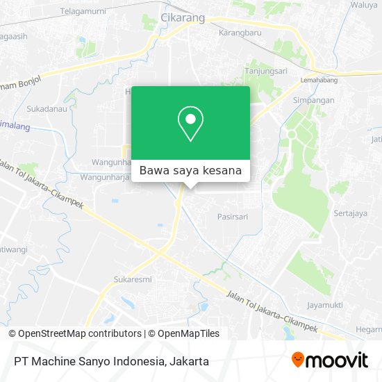 Peta PT Machine Sanyo Indonesia