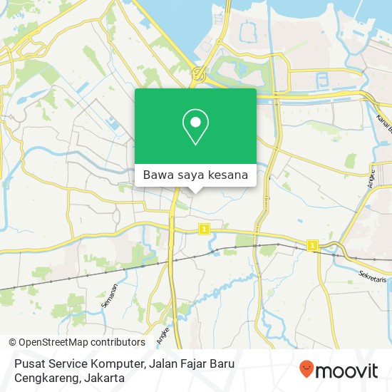 Peta Pusat Service Komputer, Jalan Fajar Baru Cengkareng