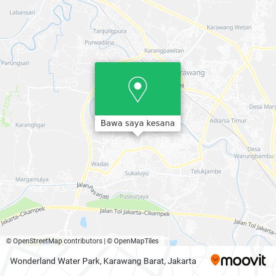 Peta Wonderland Water Park, Karawang Barat