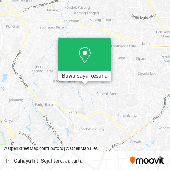 Peta PT Cahaya Inti Sejahtera