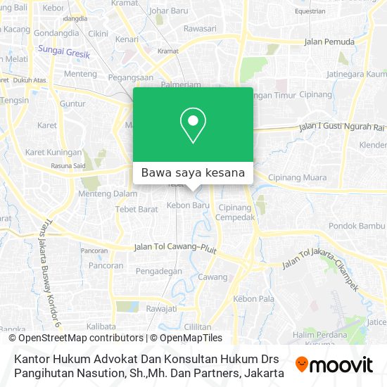 Peta Kantor Hukum Advokat Dan Konsultan Hukum Drs Pangihutan Nasution, Sh.,Mh. Dan Partners