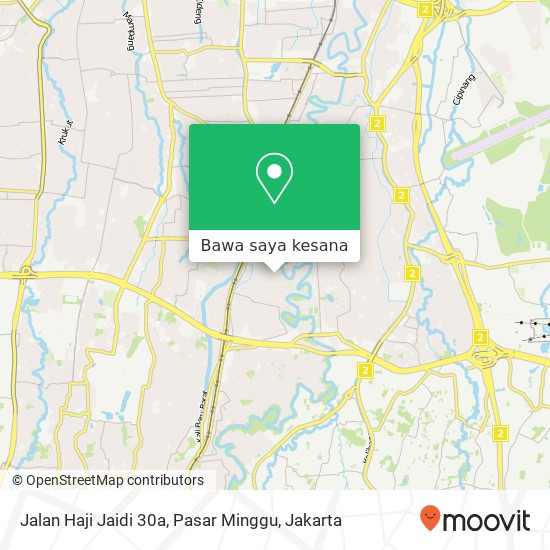 Peta Jalan Haji Jaidi 30a, Pasar Minggu