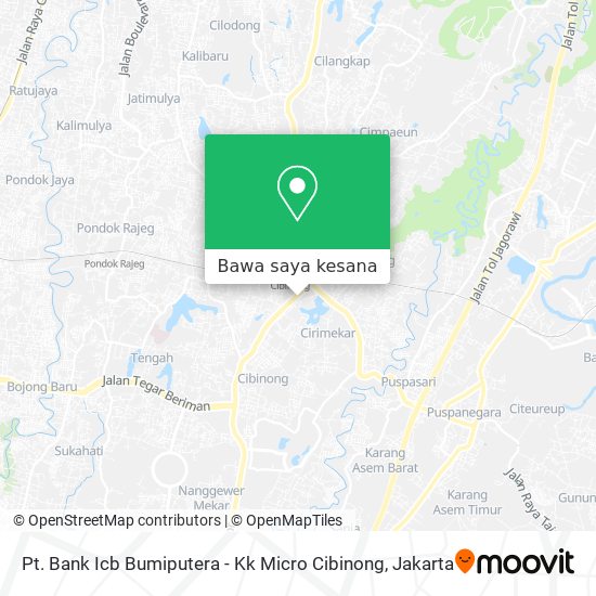 Peta Pt. Bank Icb Bumiputera - Kk Micro Cibinong