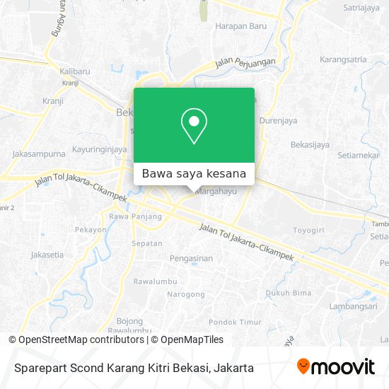 Peta Sparepart Scond Karang Kitri Bekasi