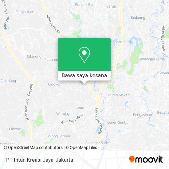 Peta PT Intan Kreasi Jaya