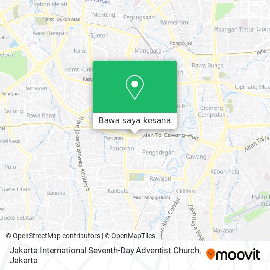 Peta Jakarta International Seventh-Day Adventist Church