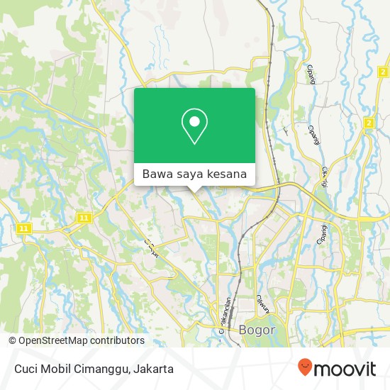 Peta Cuci Mobil Cimanggu, Jalan Taman Cimanggu Tanah Sereal