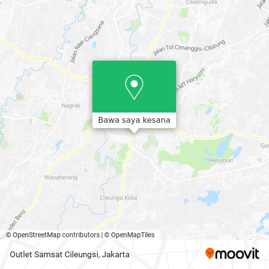 Peta Outlet Samsat Cileungsi