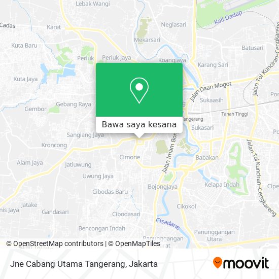 Peta Jne Cabang Utama Tangerang